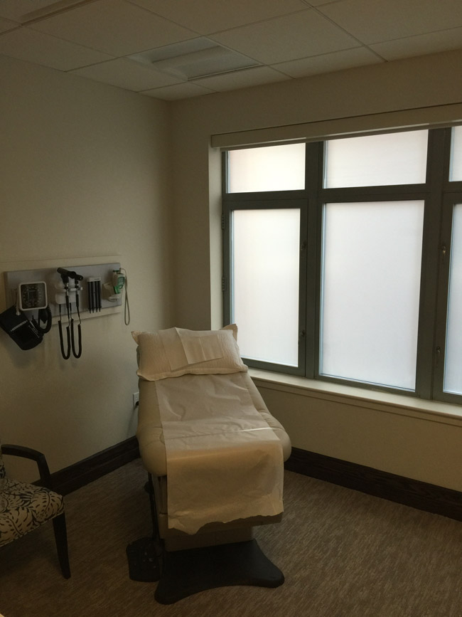 Custom frosted window film